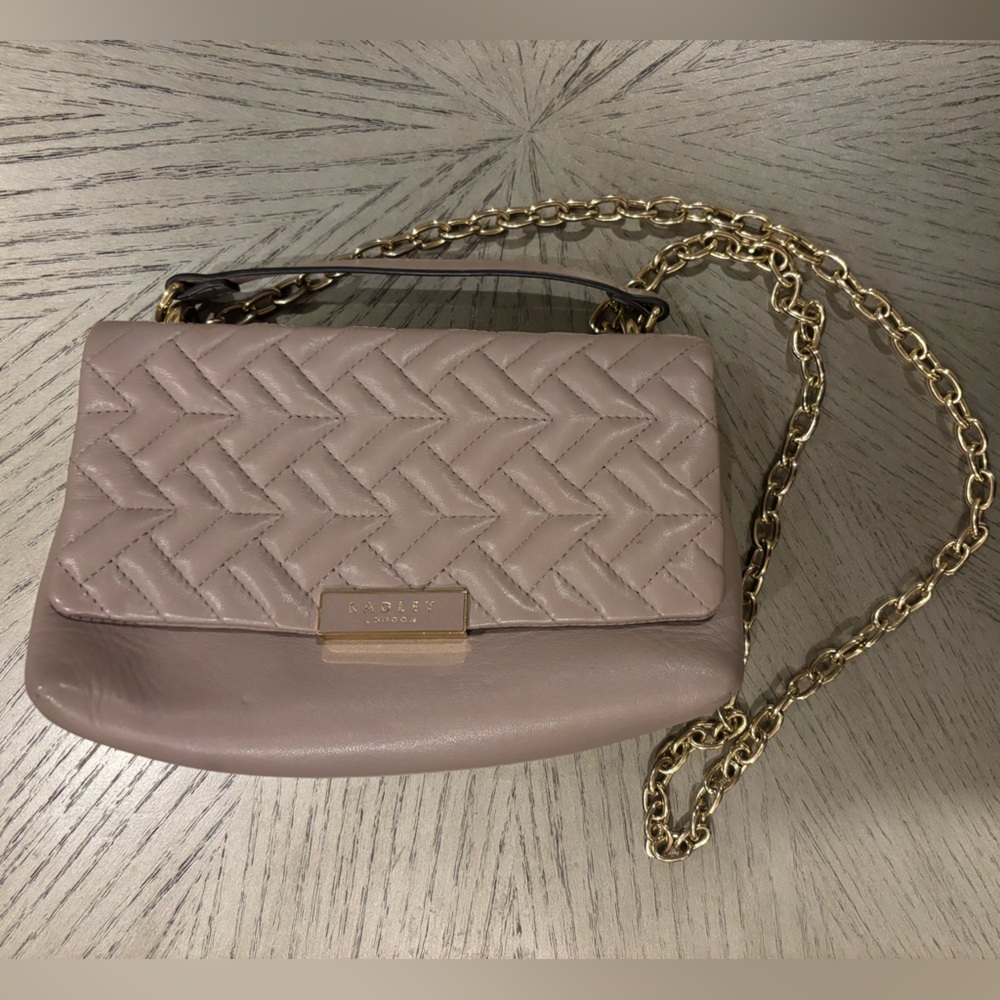 Radley London Mill Bay Geo Flapover Crossbody Bag in Taupe